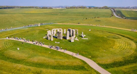 Aerial view of Stonehenge