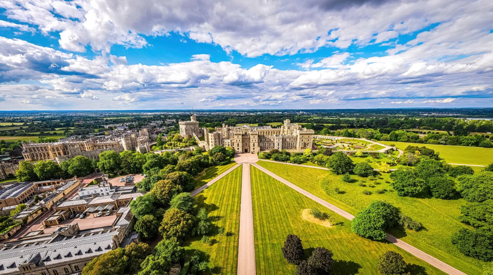Aerial view of Windsor Castle